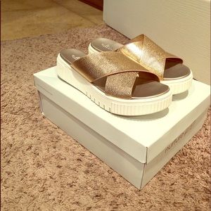 Rose Gold Slide Sandals